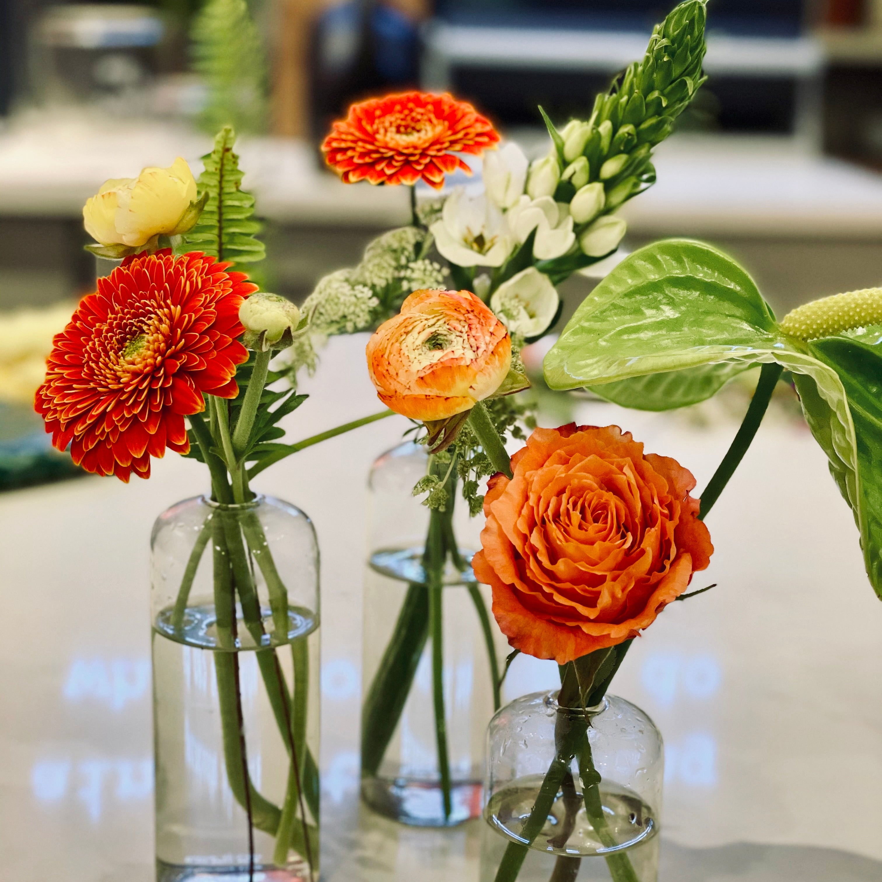 BUD VASE TRIO ACME FLORAL CO.