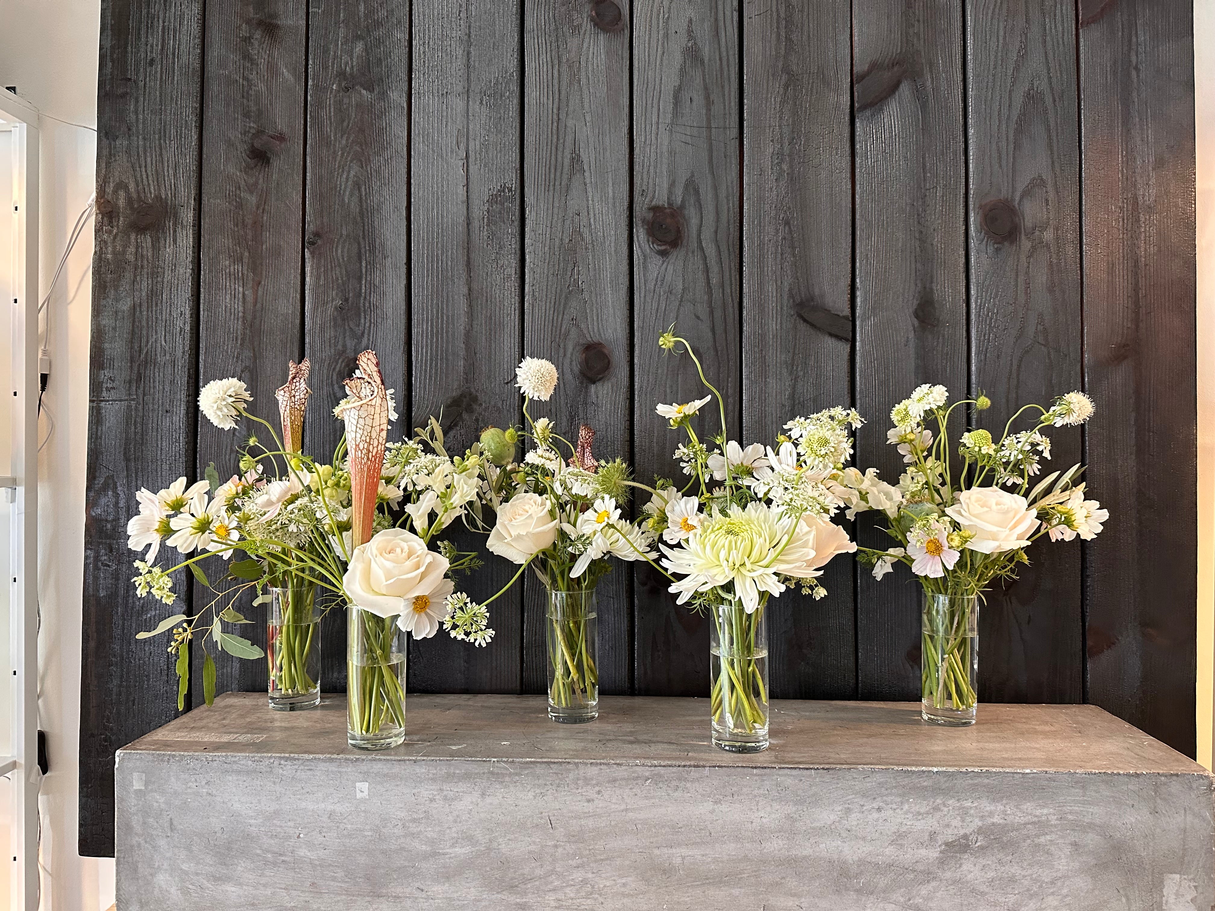 BUD VASE TRIO ACME FLORAL CO.